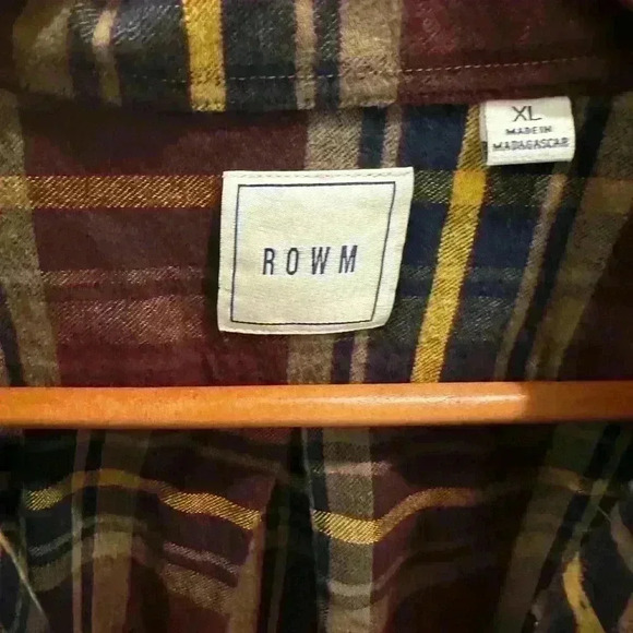 ROWM Long Sleeve Button Down Shirt XL - Picture 3 of 6